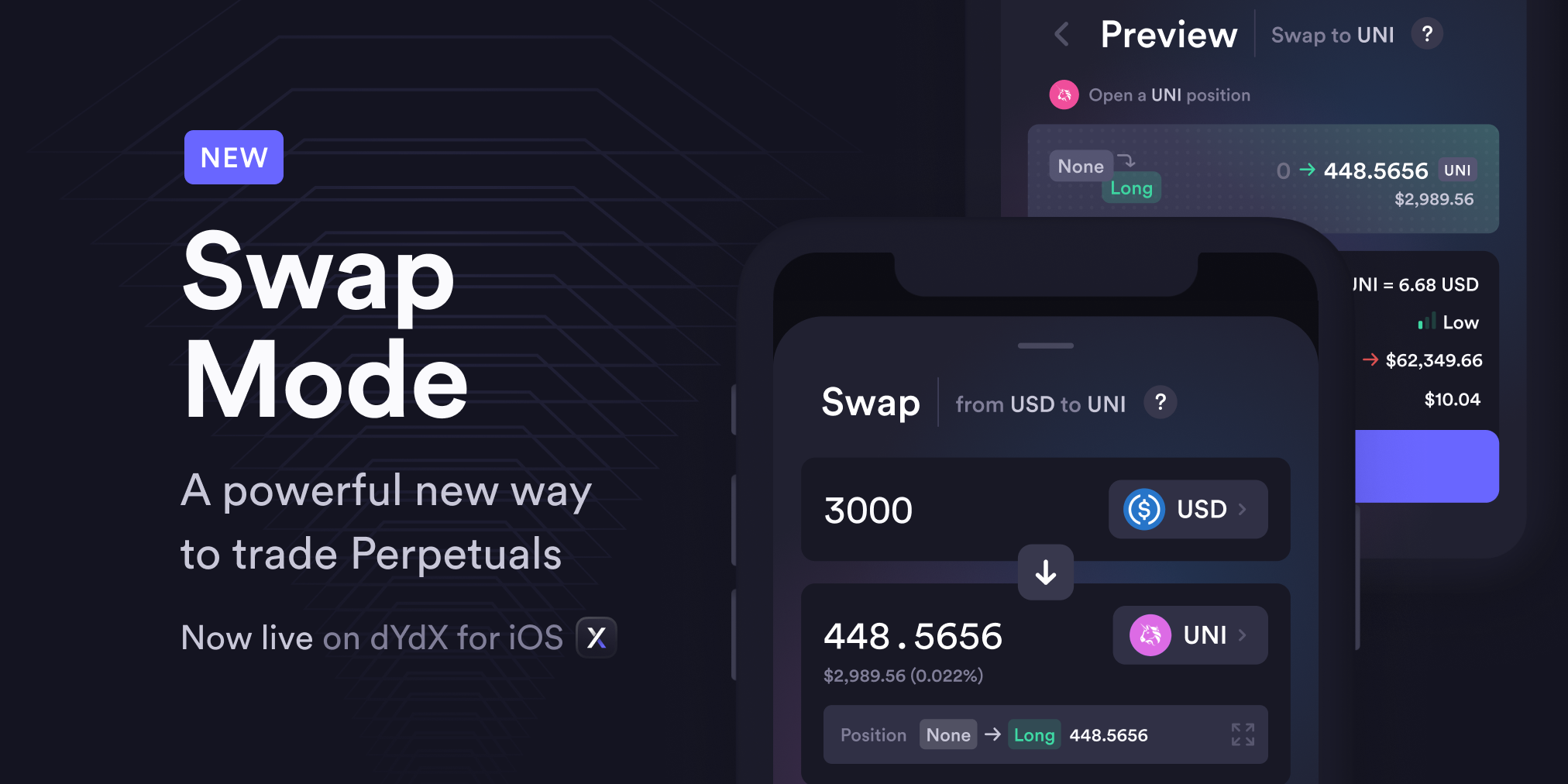 dYdX Swap UI preview